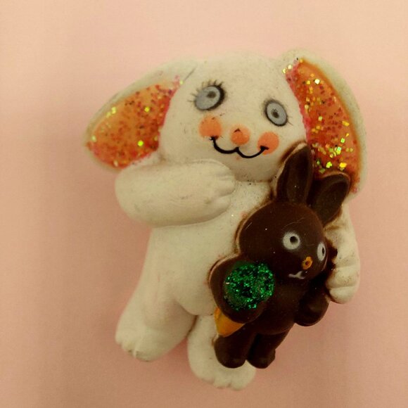 Vintage Easter Bunny Brooch Pins Set Of 3 By Easter Unlimited Inc. Spring - Picture 7 of 8